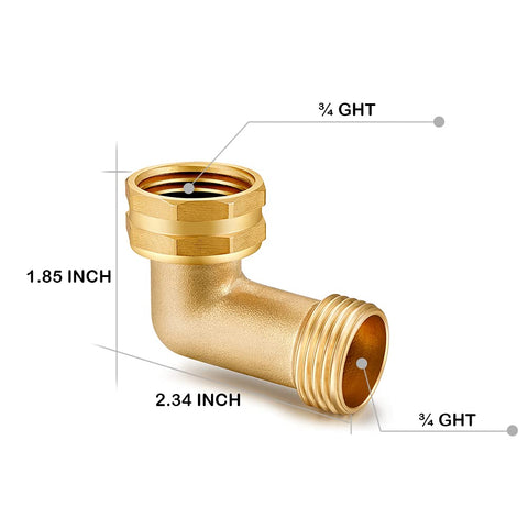 YELUN primer plano de rosca 3/4" que garantiza conexión segura