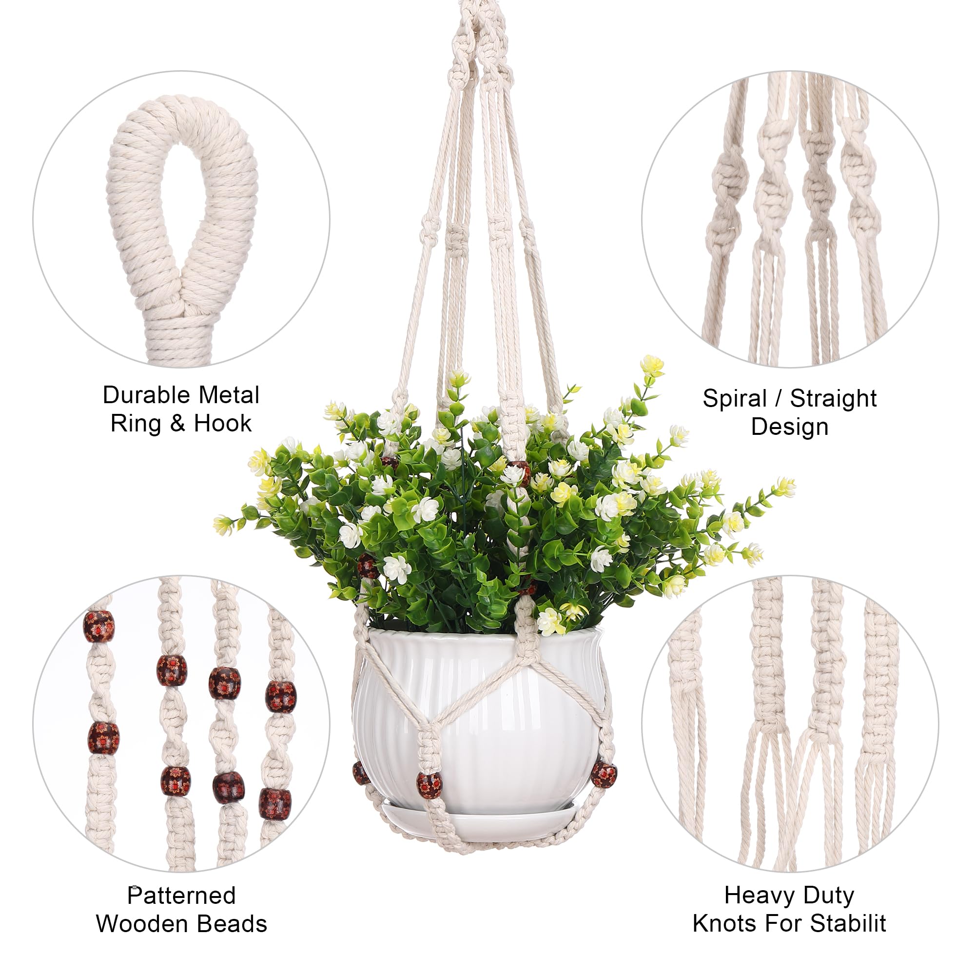 YIBOT cuentas decorativas en macramé que aportan textura y estilo boho