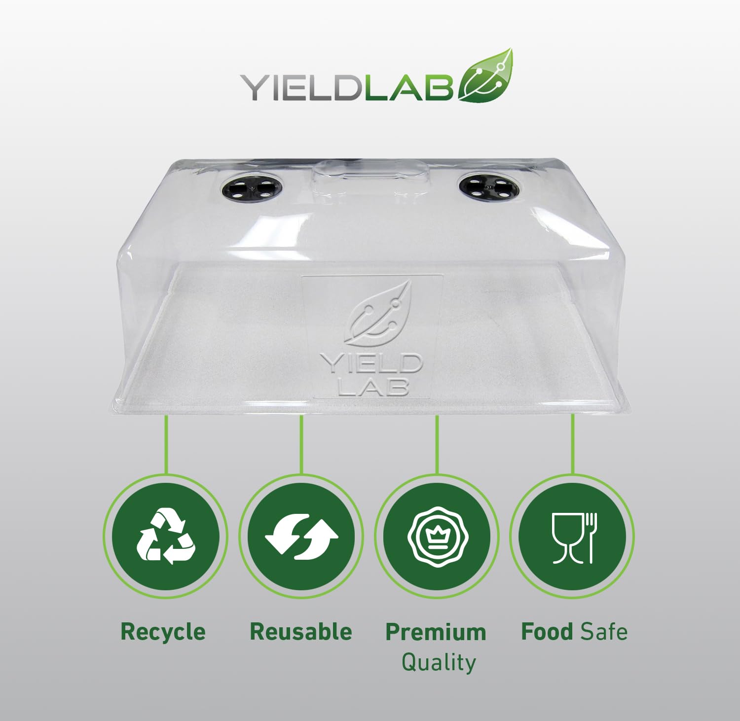 Yield Lab domo en uso con plántulas muestra ambiente controlado