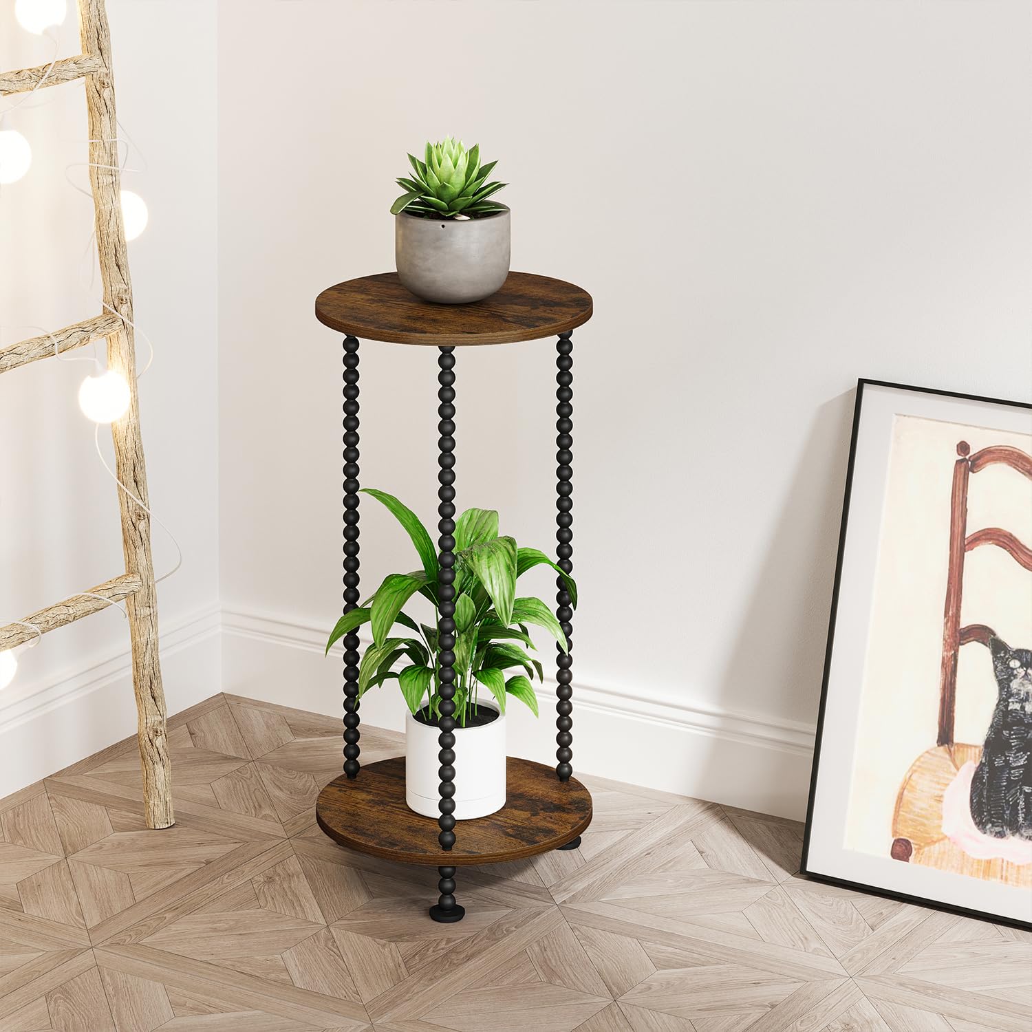 YINMIT soporte en dormitorio creando un rincón verde con estilo