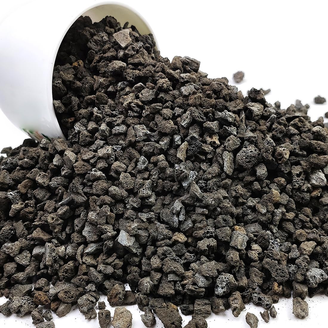 YISZM bolsa frontal 10lb lava volcánica negra mejora drenaje