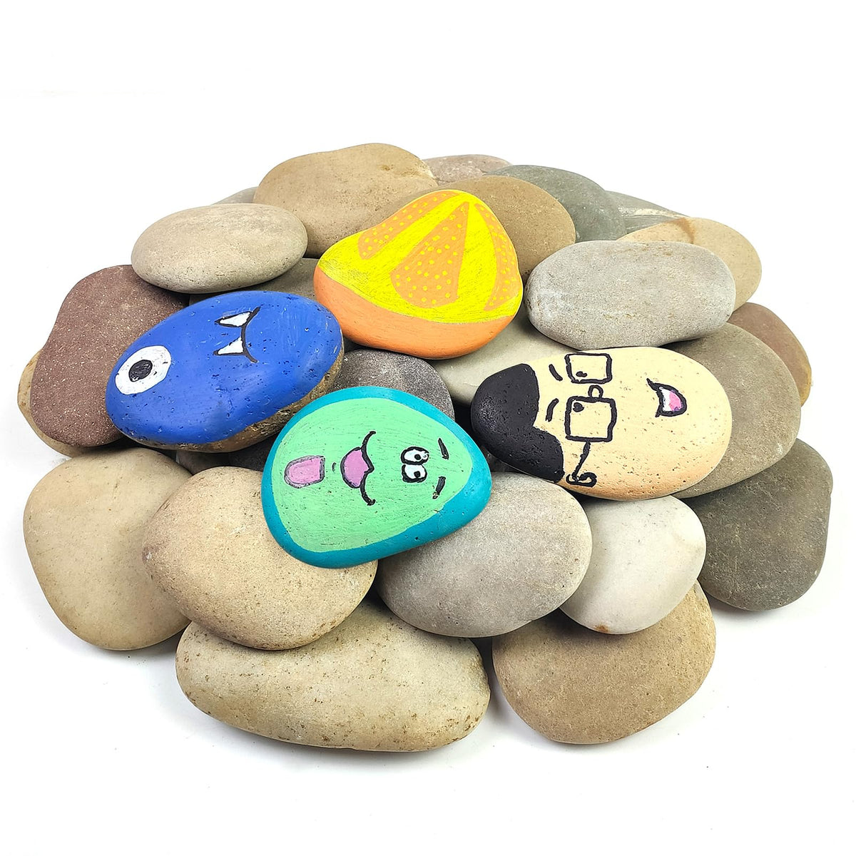 YISZM empaque frontal mostrando 20 piedras, práctico para talleres