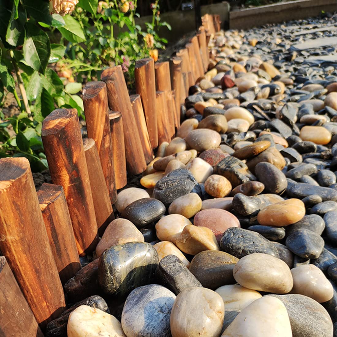 YISZM piedras usadas en sendero de jardín, durabilidad estética