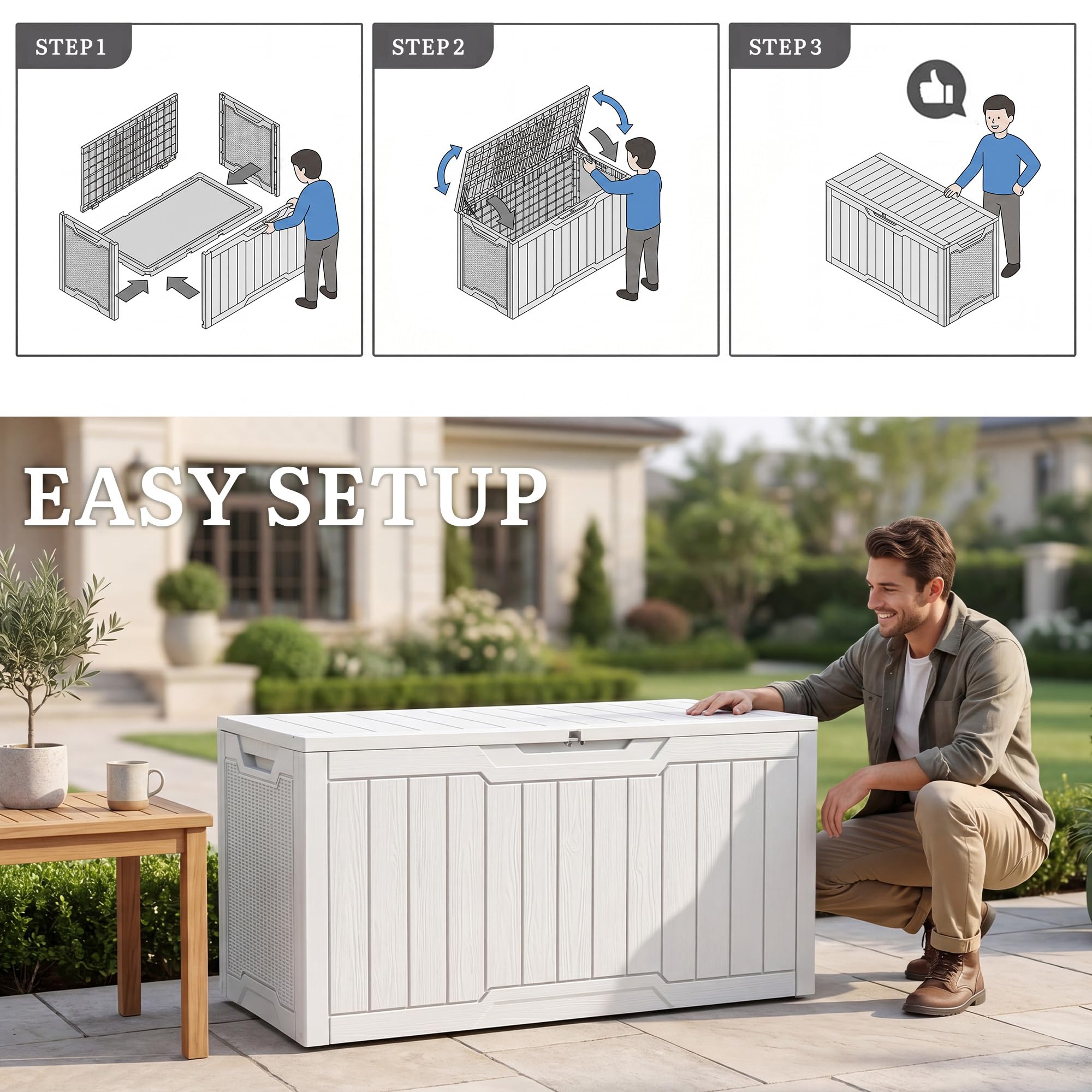 YITAHOME comparación de tamaño junto a una silla para escala