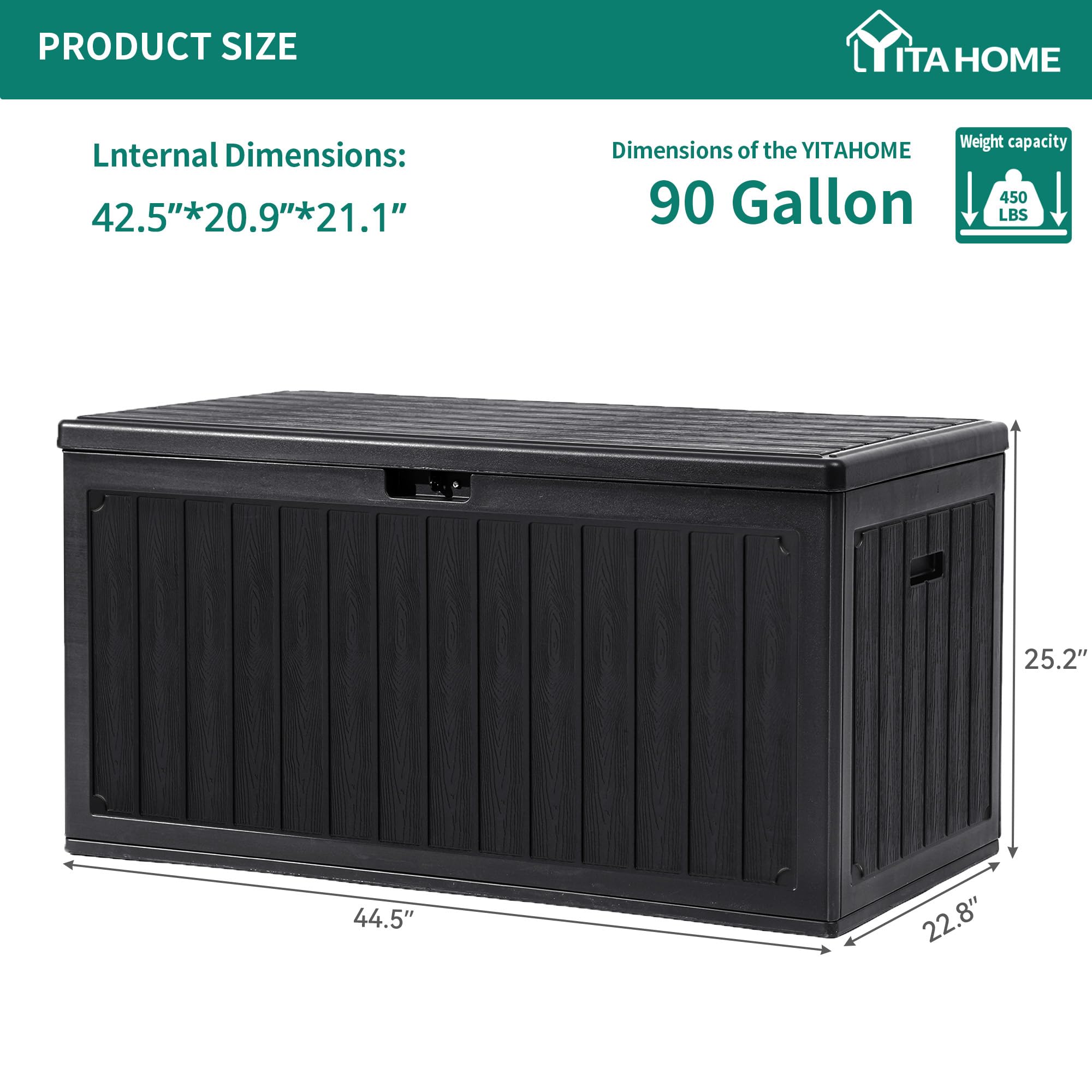 YITAHOME tapa con espacio para candado que ofrece almacenamiento seguro