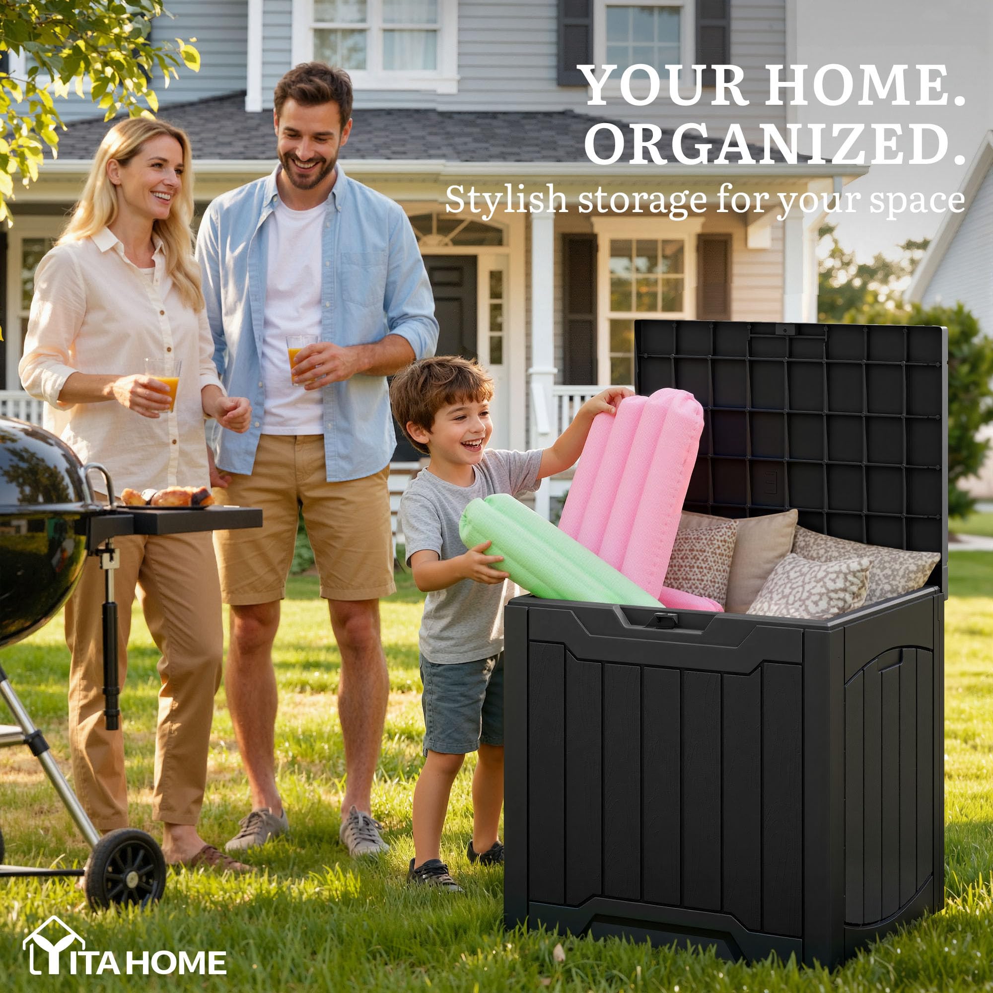 YITAHOME primer plano de la textura estilo madera que resiste exteriores
