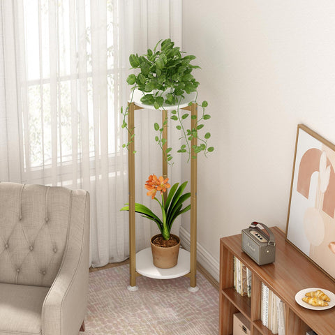 YIZAIJIA soporte en uso en salón con plantas que ahorra espacio