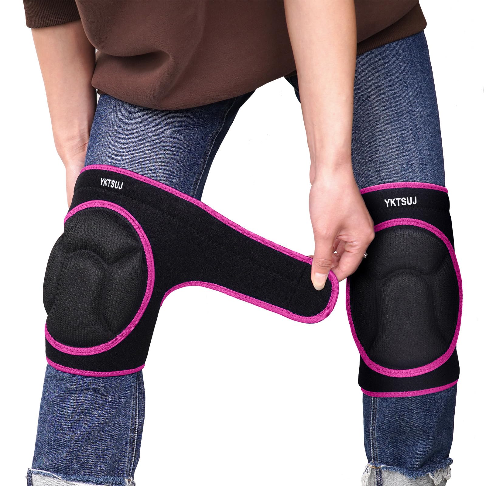 YKTSUJ rodillera vista frontal mostrando diseño ergonómico y soporte