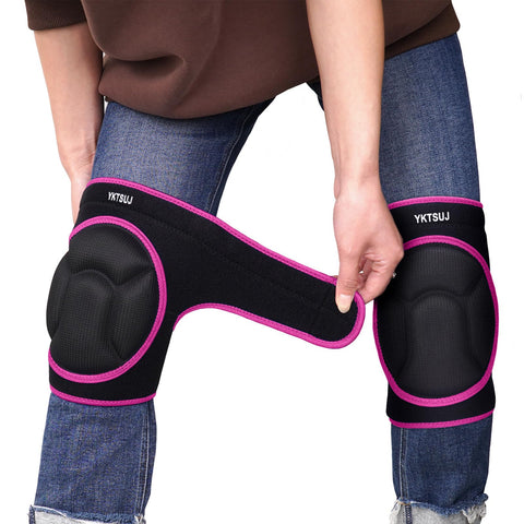YKTSUJ paquete frontal mostrando las rodilleras y beneficio de protección visible