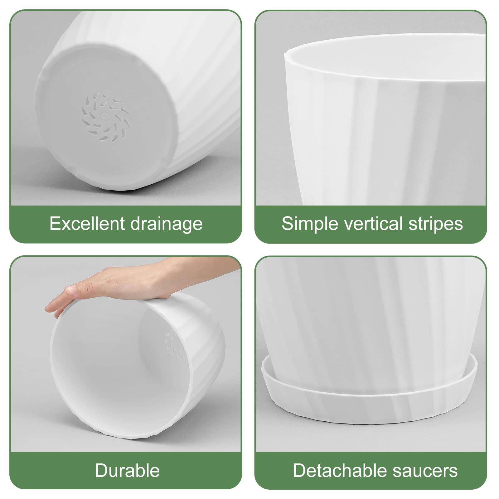YNNICO detalle de textura mate en plástico resistente y fácil limpieza