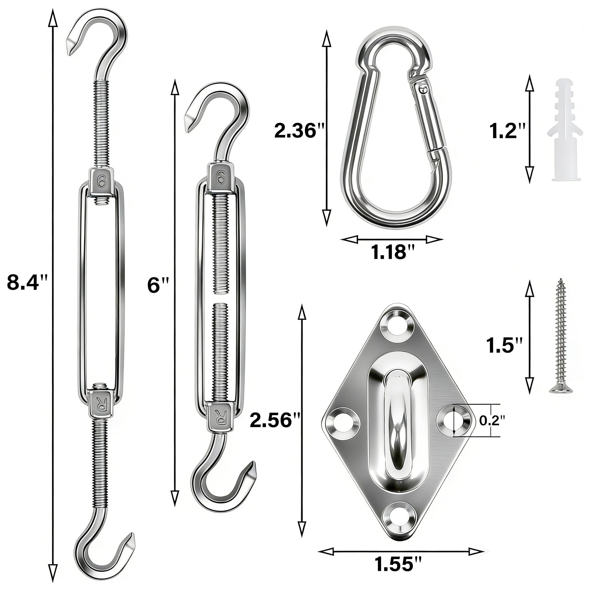 YOFIT tensor ajustable en 6–8.4 in para tensión precisa