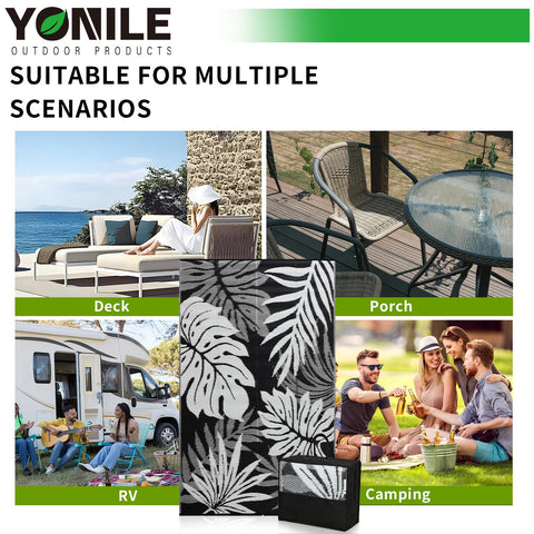 YONILE alfombra reversibilidad mostrando ambos lados para variar estilo