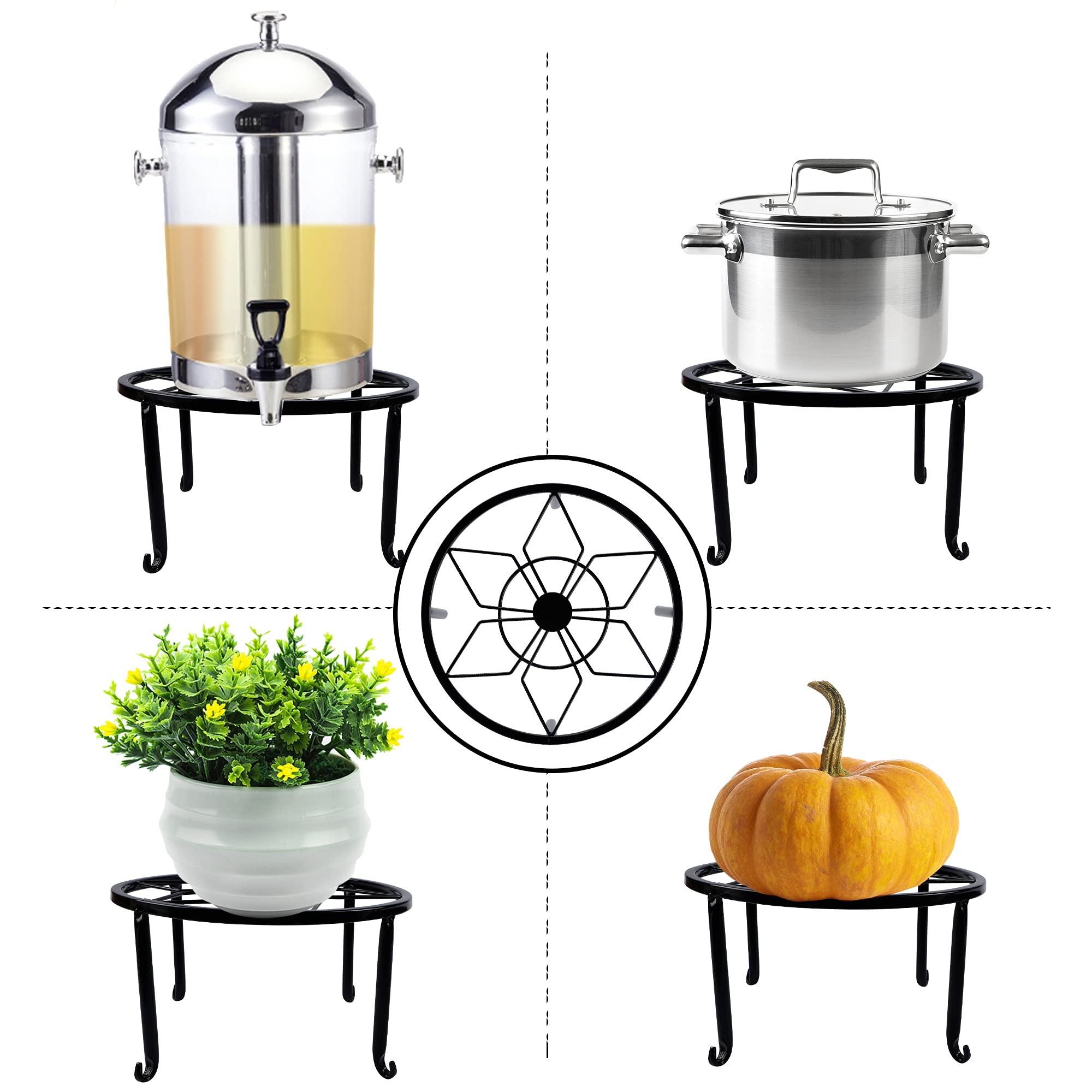 yosager disposición de cuatro soportes en salón resaltando decoración