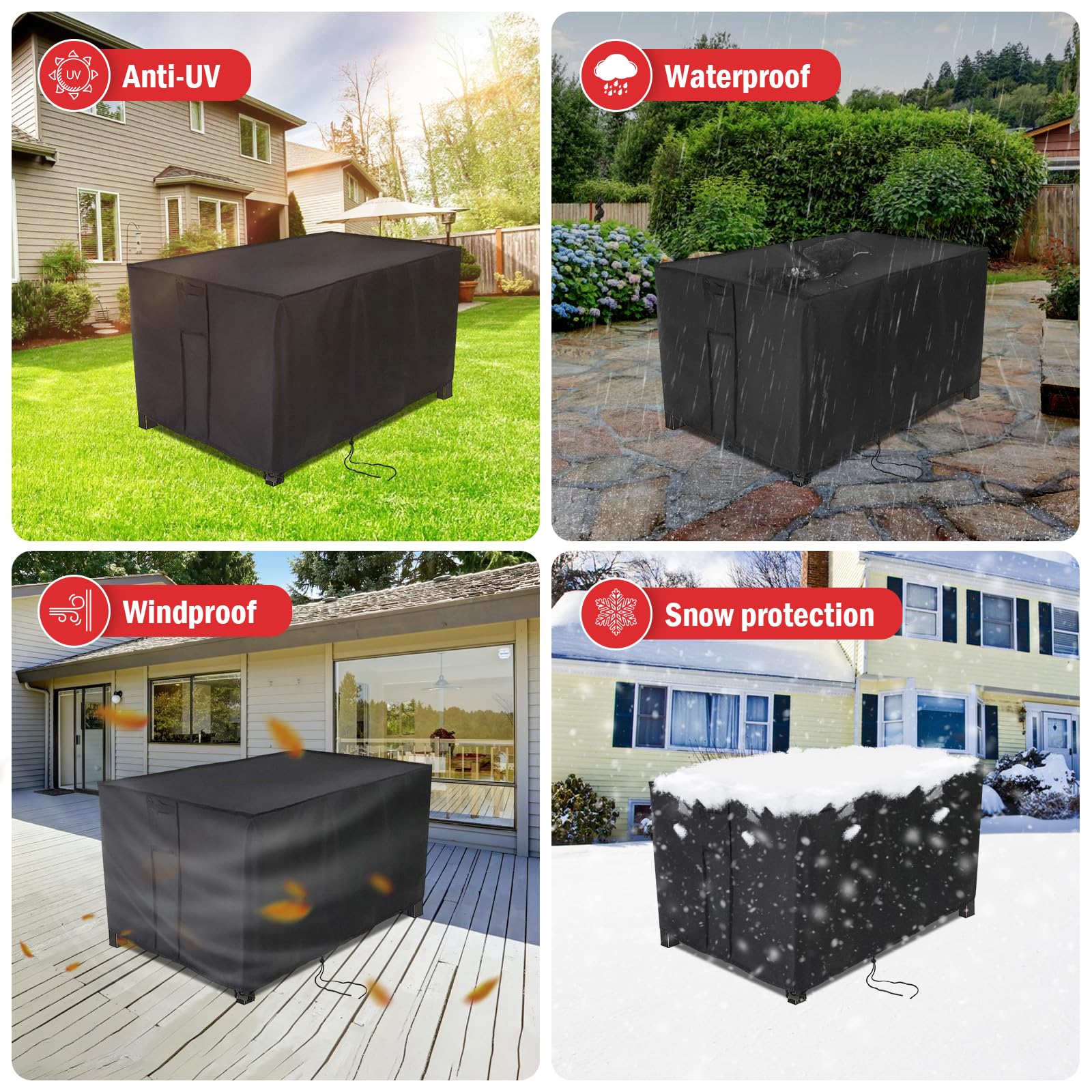 Youlvy funda mostrando escala y ajuste en un firepit real
