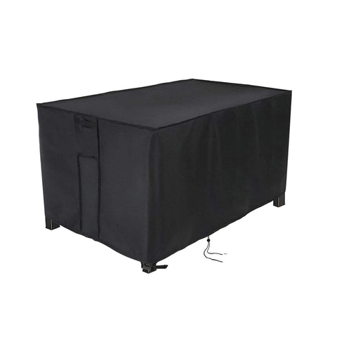 Youlvy funda frontal mostrando protección completa para firepit rectangular y resistencia