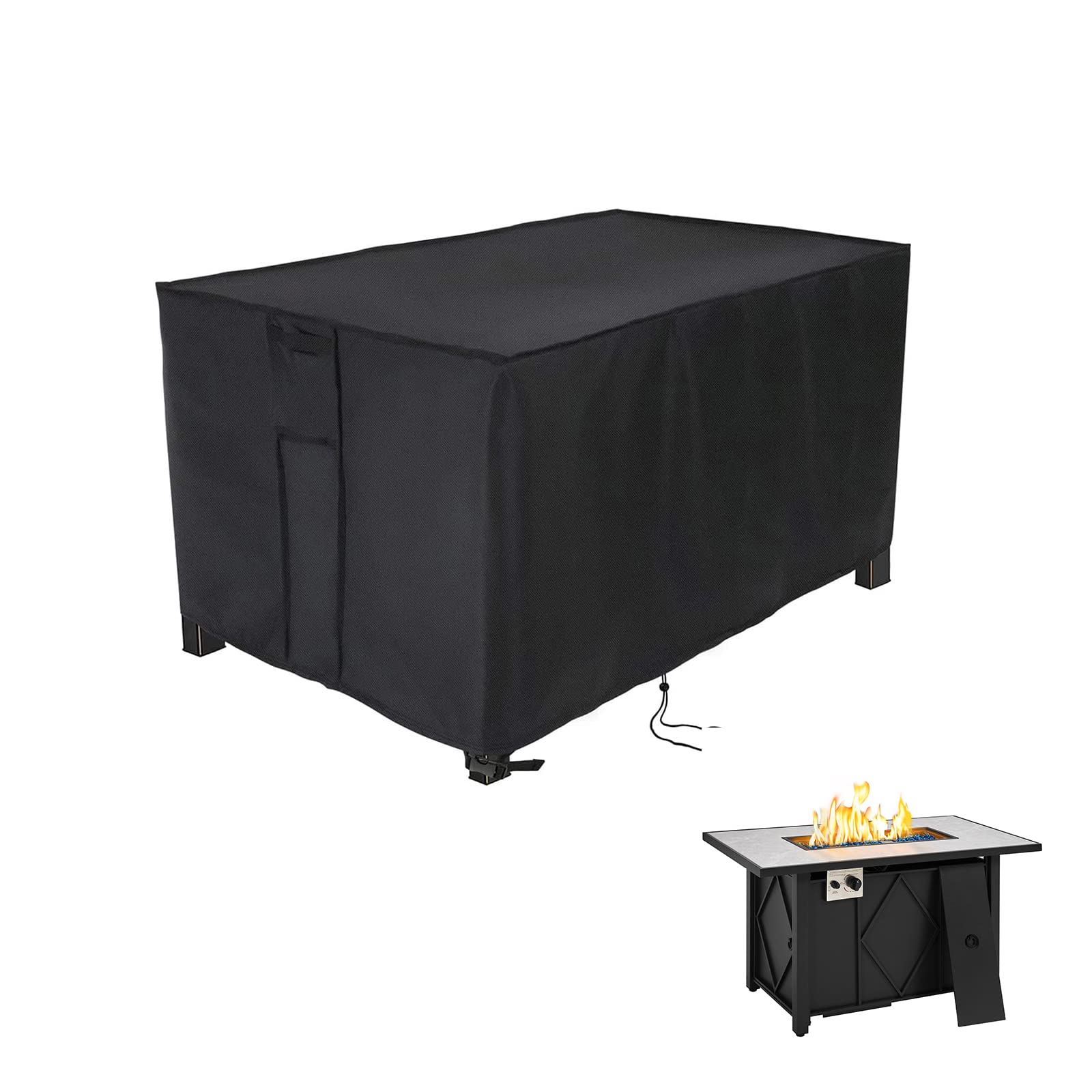 Youlvy funda frontal para firepit rectangular protegiendo contra lluvia