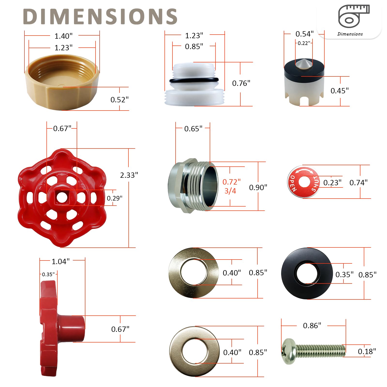 Young Dance detalle del vacuum breaker VACVBKX1B mostrando sello anti-sifón y protección