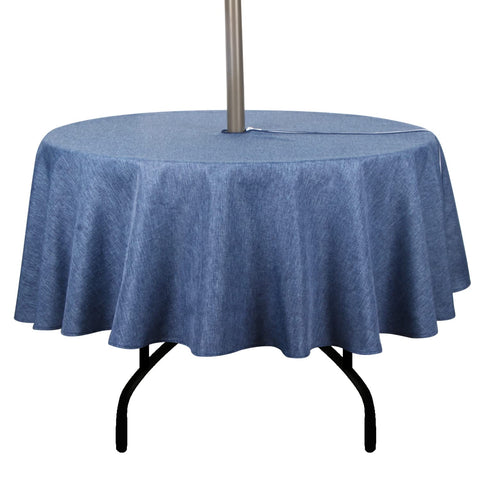 youngseahome vista frontal del mantel denim azul, elegante y protectivo