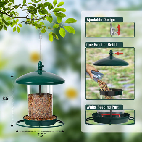 Youvip detalle de puerto de alimentación que facilita acceso a aves