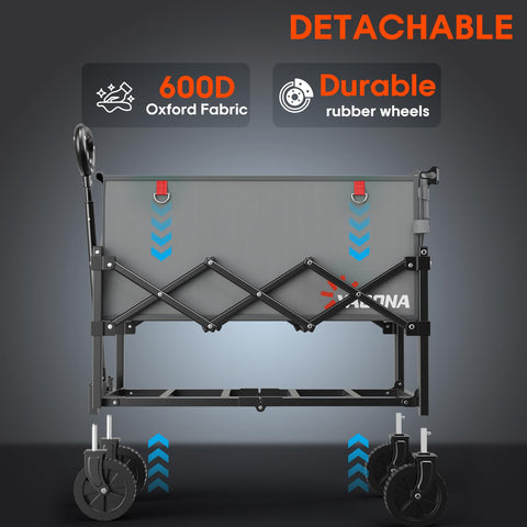 Yozoia carrito en camping transportando equipo, versatilidad exterior