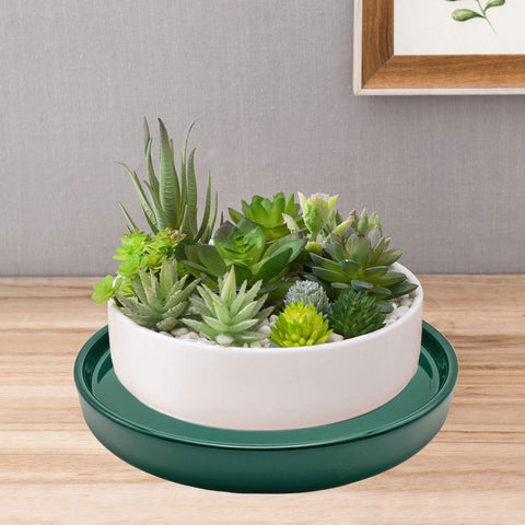 Yukfona bandeja en mesa decorativa protegiendo superficie interior