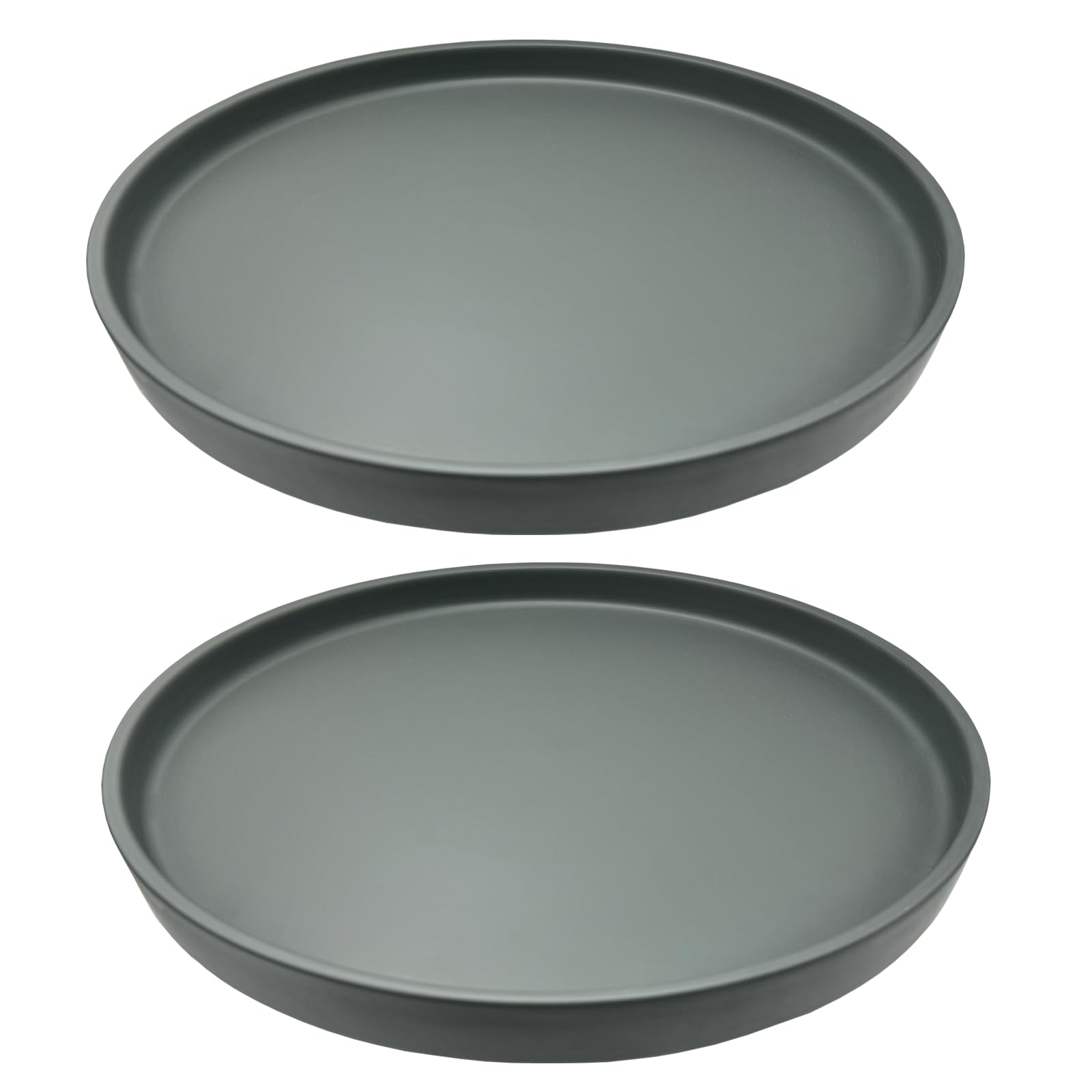Yukfona plato cerámico frontal mostrando acabado gris y protección