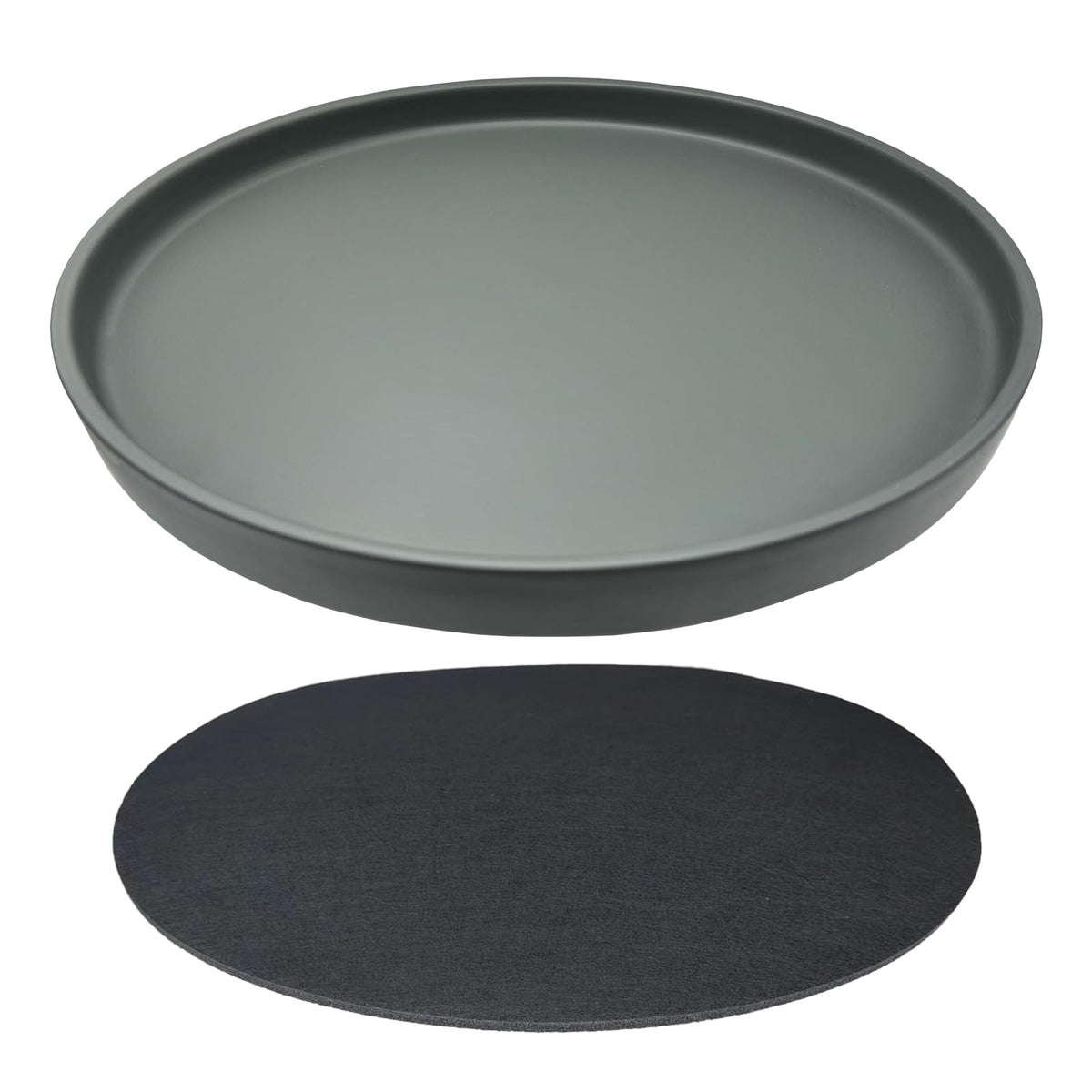 Yukfona plato frente mostrando diseño gris y protección práctica