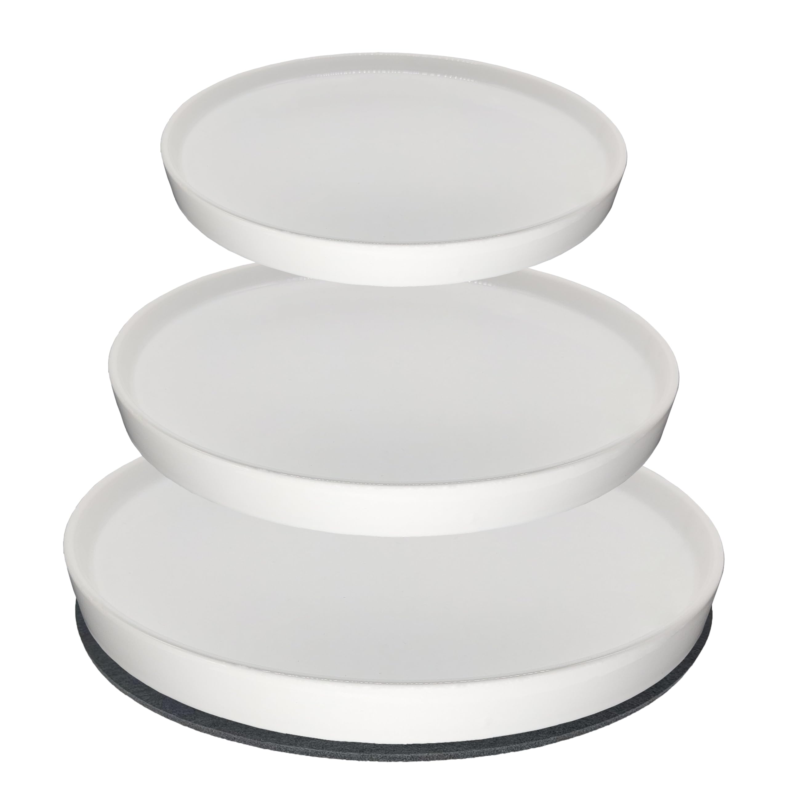 Yukfona plato frontal de cerámica blanco mostrando acabado y forma, protege superficies