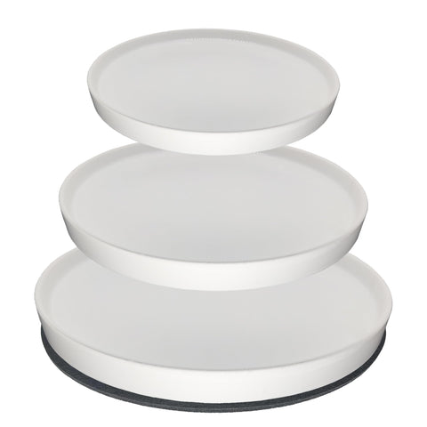 Yukfona plato frontal de cerámica blanco mostrando acabado y forma, protege superficies
