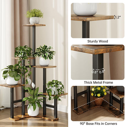 Yzosvki estantería en salón con plantas creando ambiente verde ordenado
