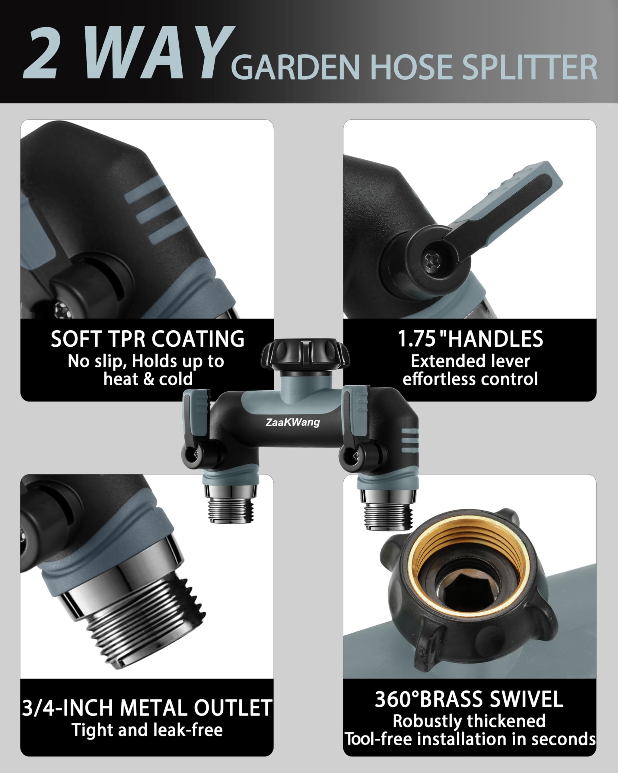 ZaakWang conector giratorio 360 grados facilita orientar mangueras