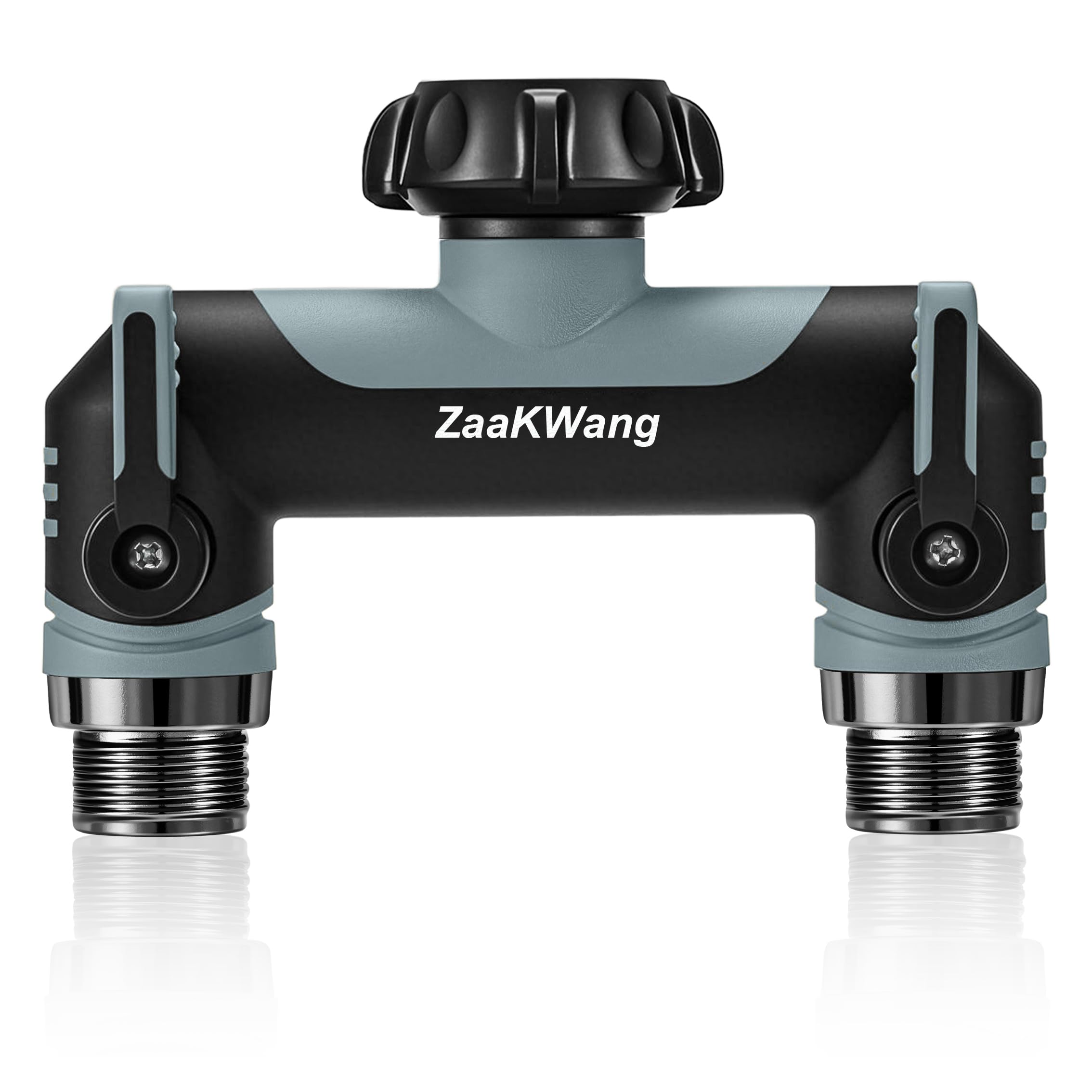 ZaakWang vista frontal del divisor con dos salidas y beneficio de control