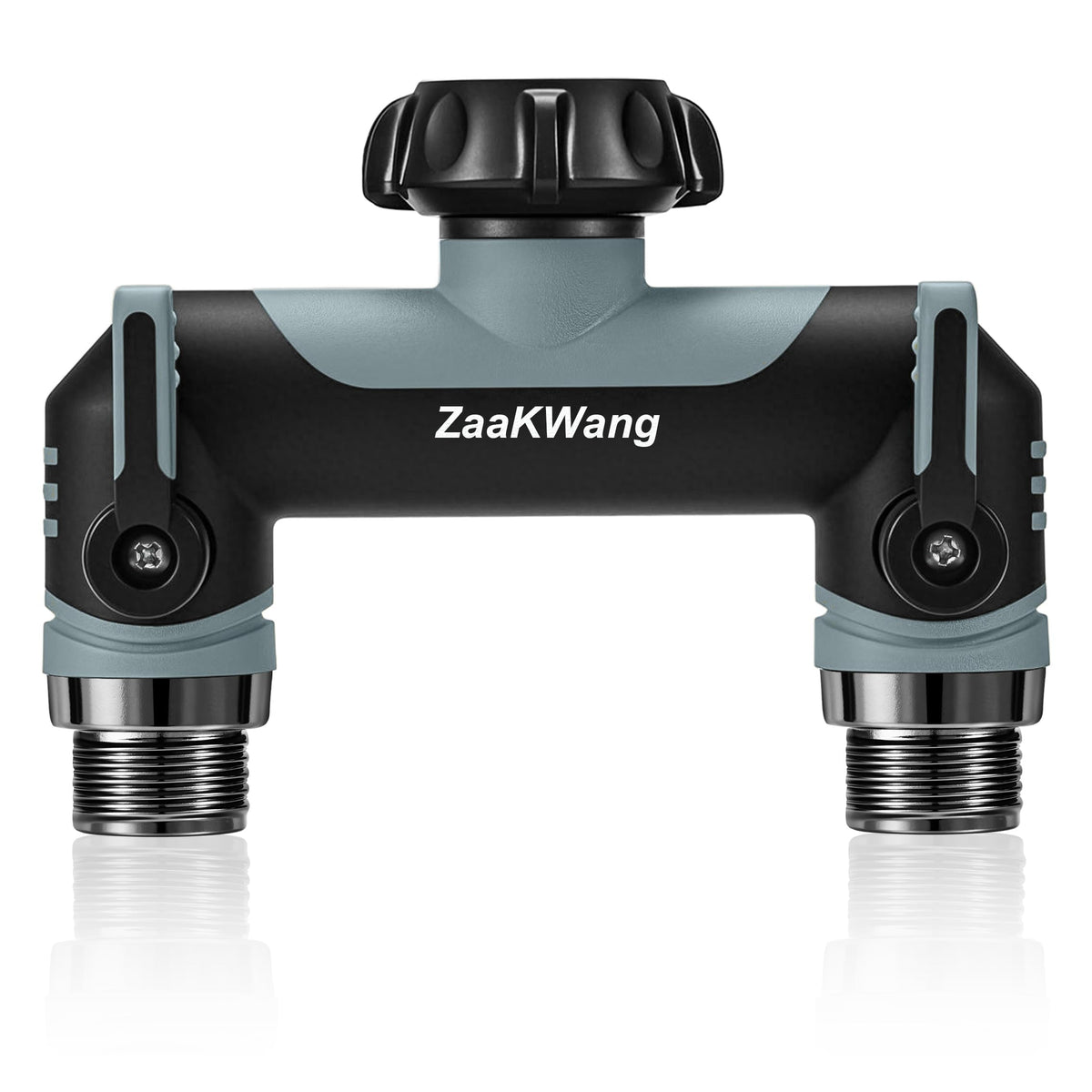 ZaakWang vista frontal del divisor con dos salidas y beneficio de control