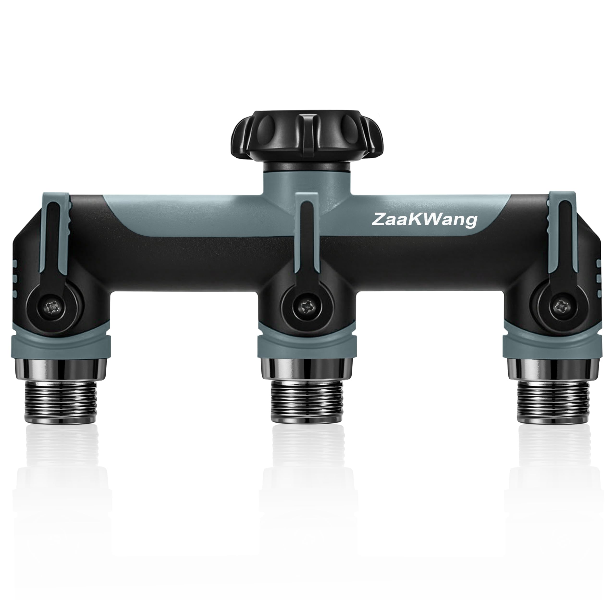 ZaakWang conector frontal 3 vías mostrando roscas resistentes y fácil montaje