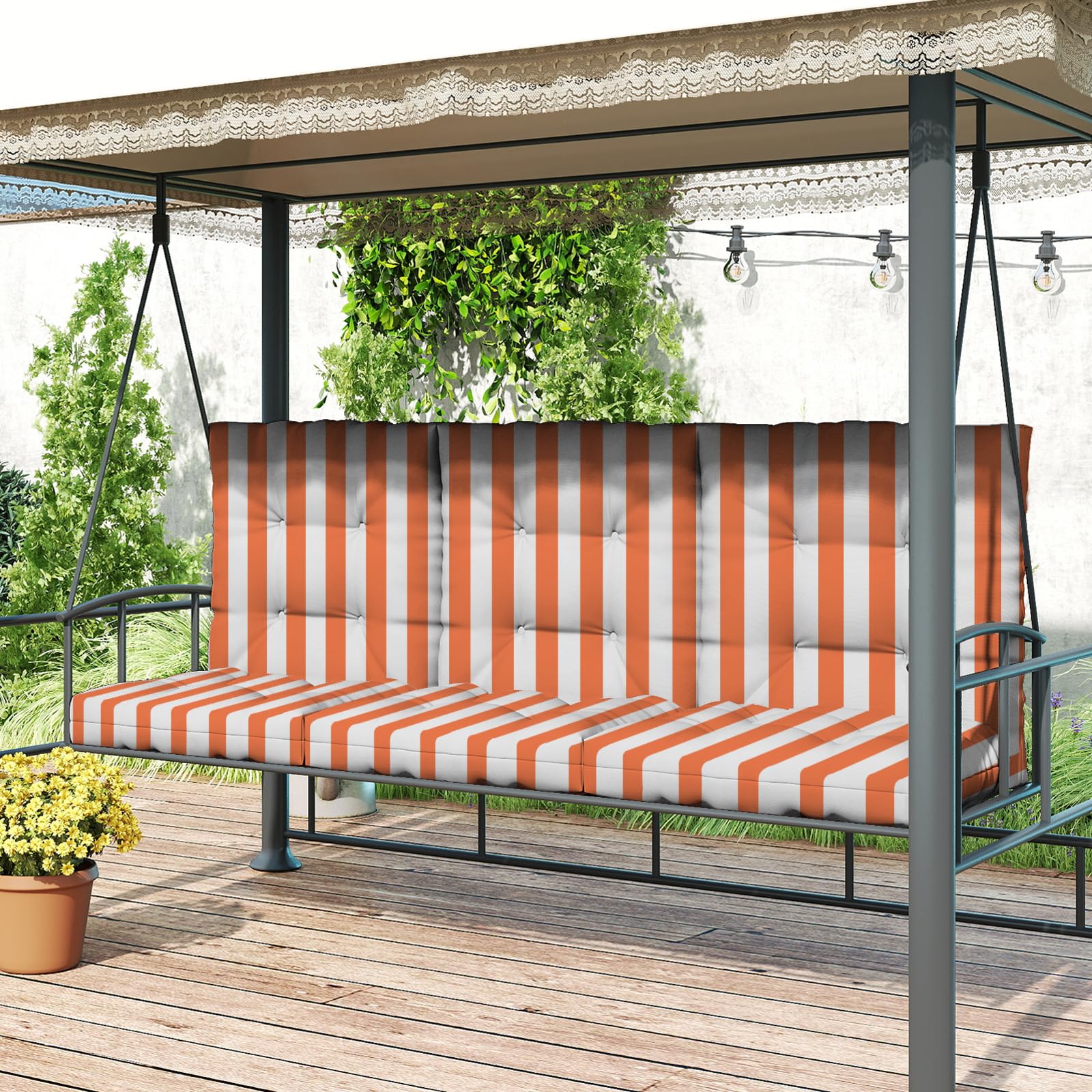 zanwu hwyd detalle de tejido a rayas naranja, resistente y decorativo