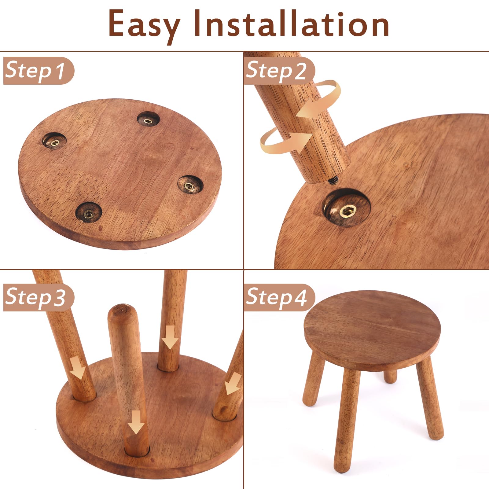 zaowofires taburete usado como soporte de planta, elevación estable y decorativa