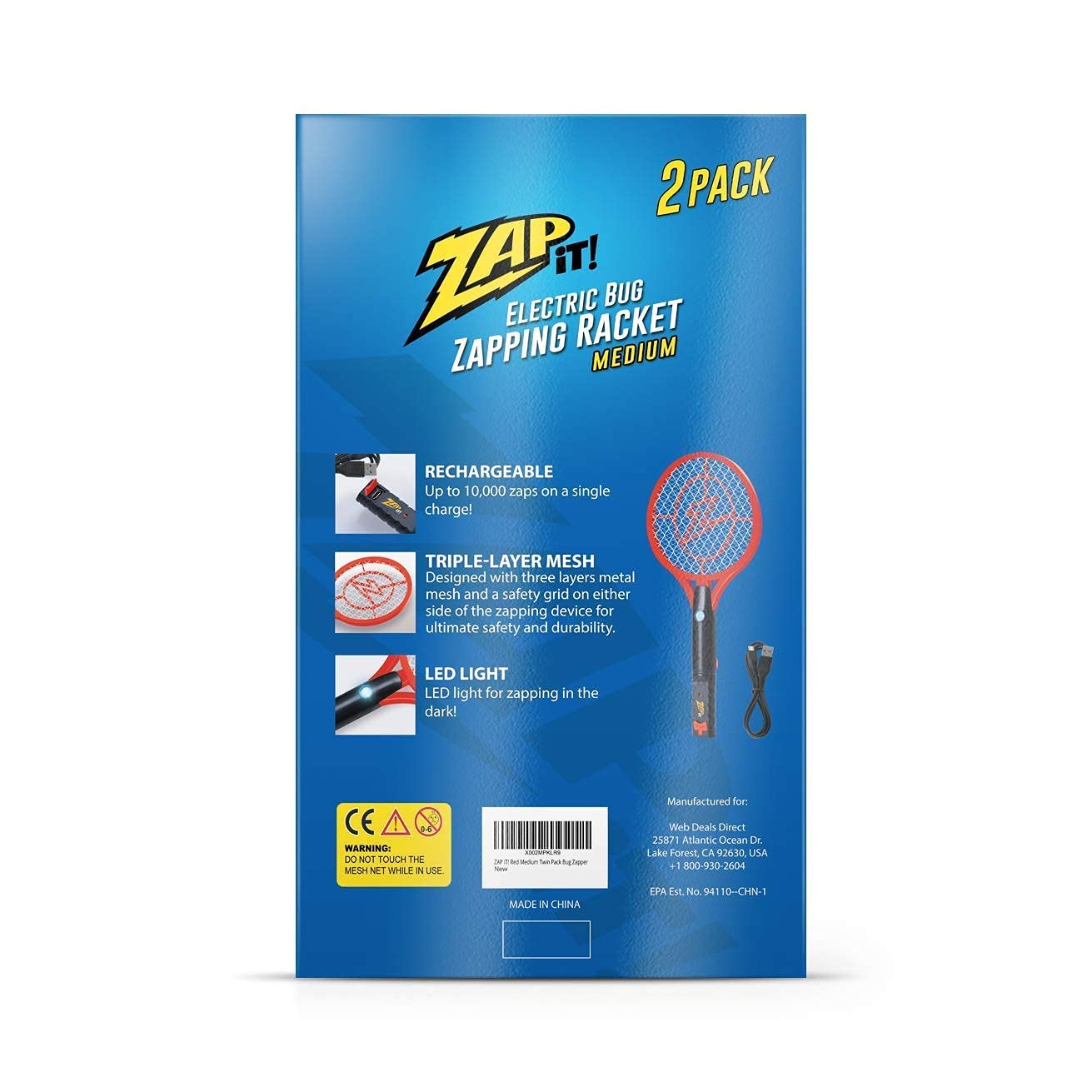 ZAP IT! comparación de tamaño en mano mostrando ergonomía y control fácil