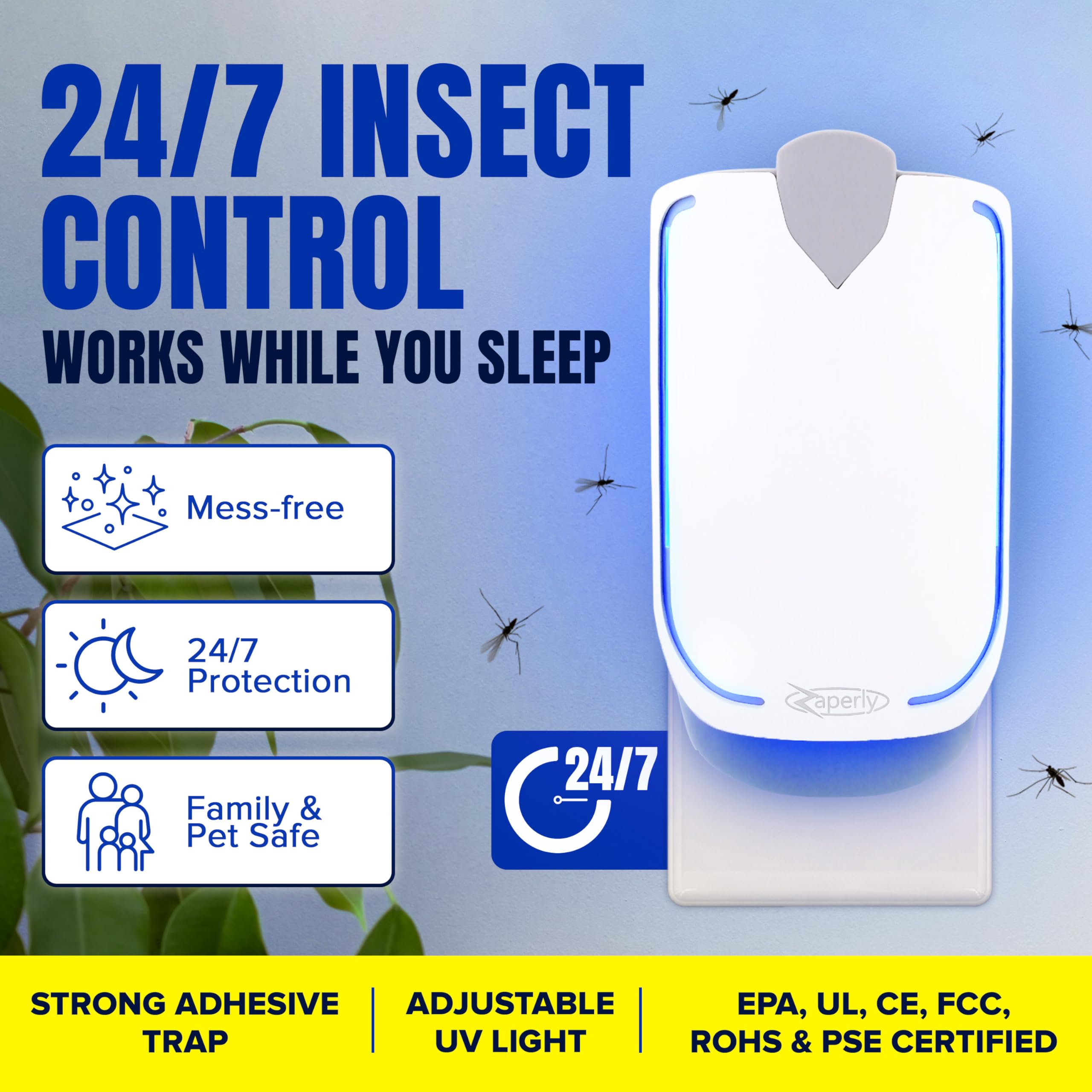 Zaperly ambiente nocturno con luz tenue para uso continuo seguro