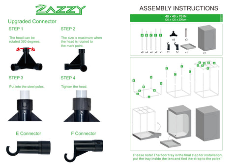 zazzy montaje con accesorios: extractor, filtro y barras de suspensión