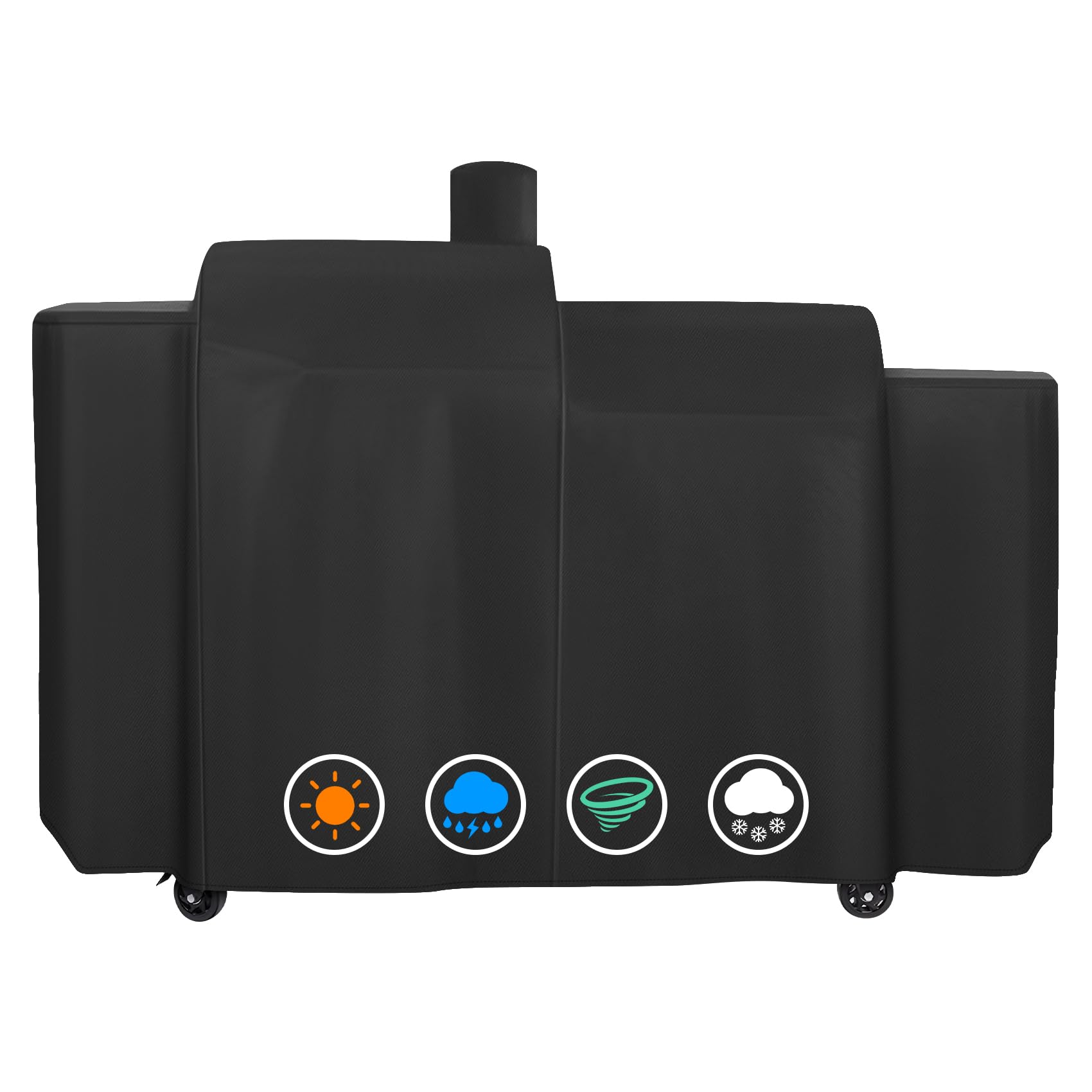 ZBXFCSH vista frontal de la funda protegiendo Pit Boss KC Combo, ajuste preciso