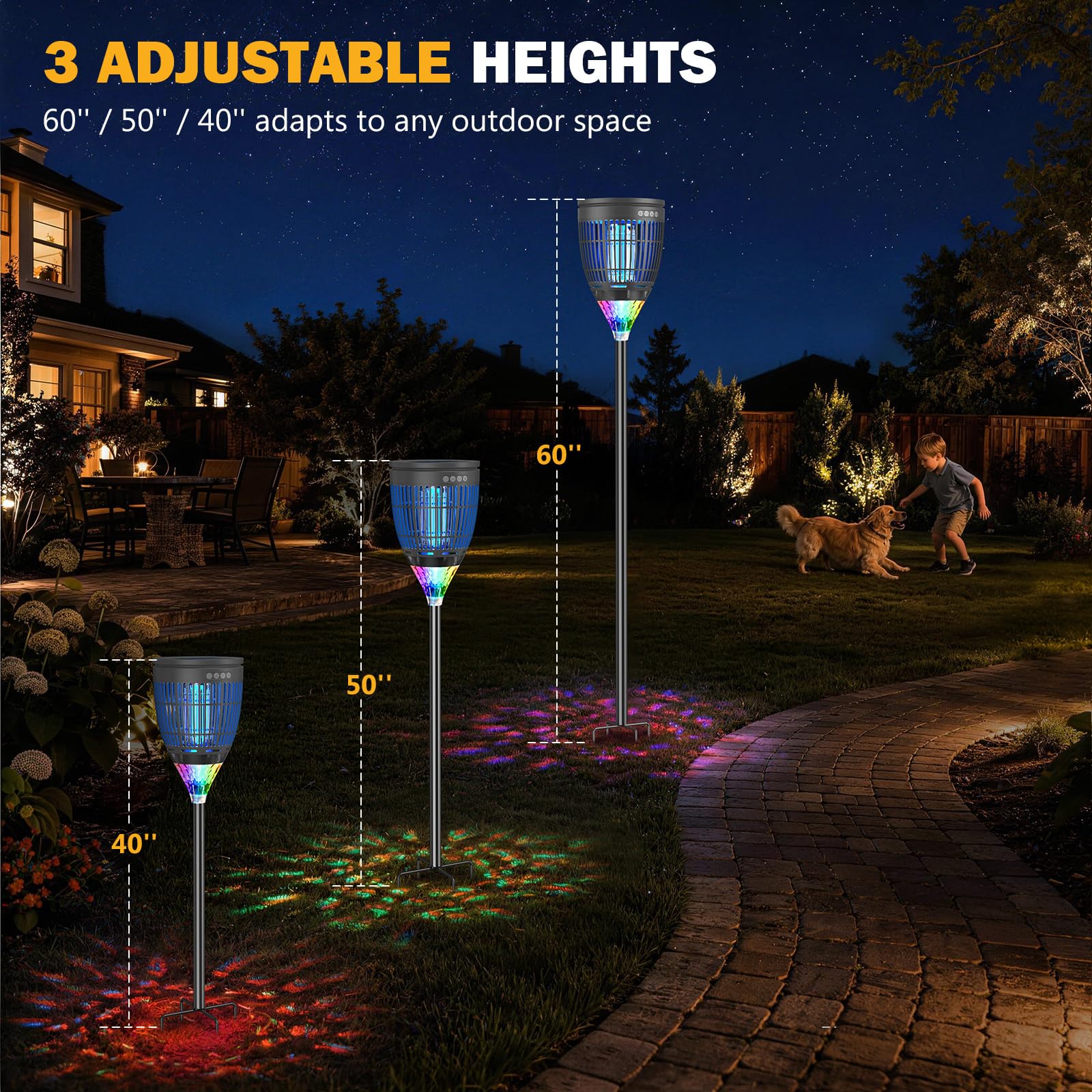 zechuan altura ajustable 1,5 m para mayor cobertura exterior