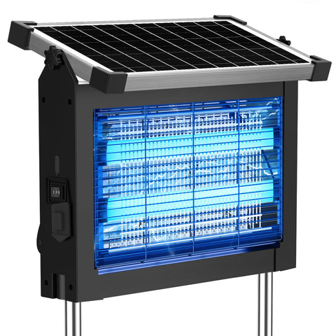 zechuan frontal de la lámpara solar mostrando diseño robusto y protección