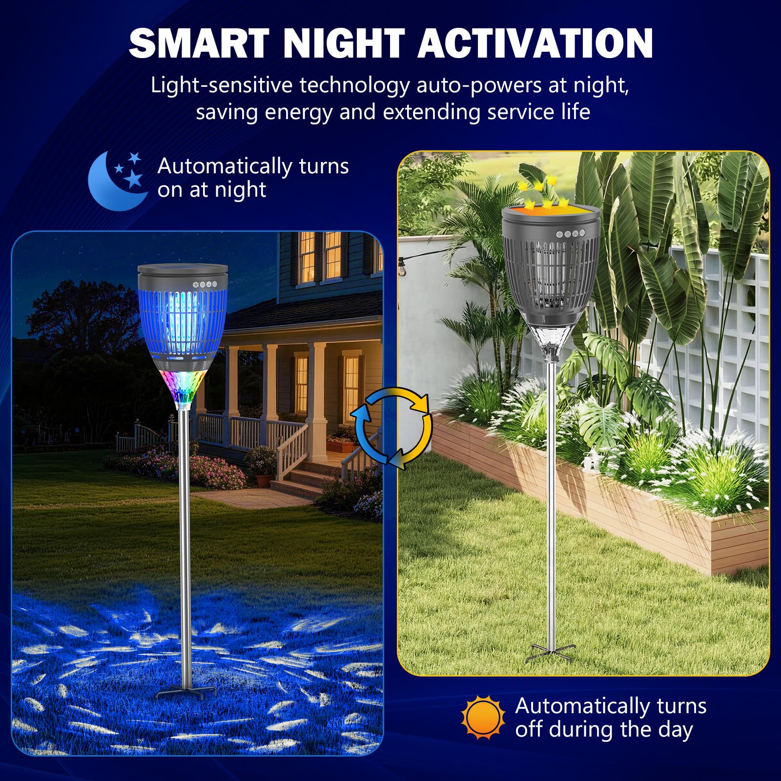 zechuan montaje con estaca metálica para fijación estable en jardín