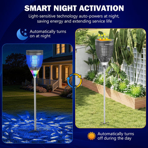 zechuan montaje con estaca metálica para fijación estable en jardín