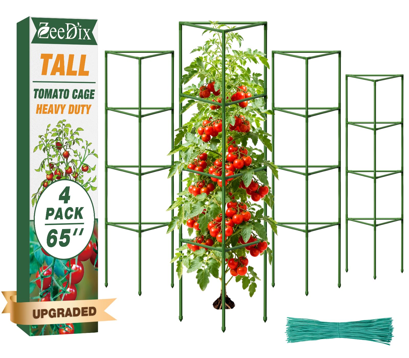 ZeeDix jaula frontal mostrando estructura estable y protección para plantas
