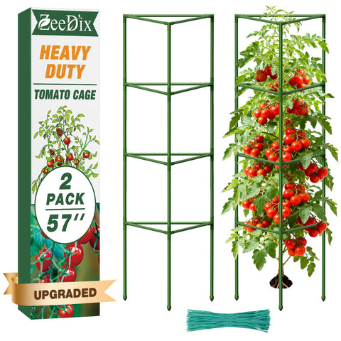 ZeeDix jaula frontal pack de dos mostrando soporte estable y espacio para plantas