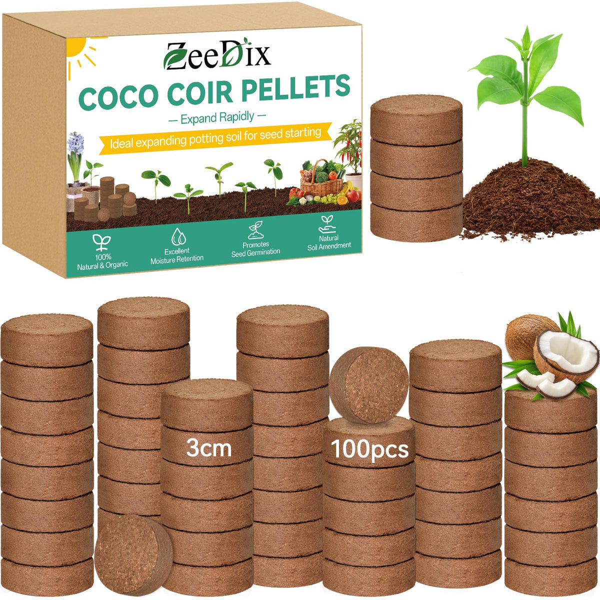 ZeeDix pastillas frente del empaque muestra cantidad y limpieza