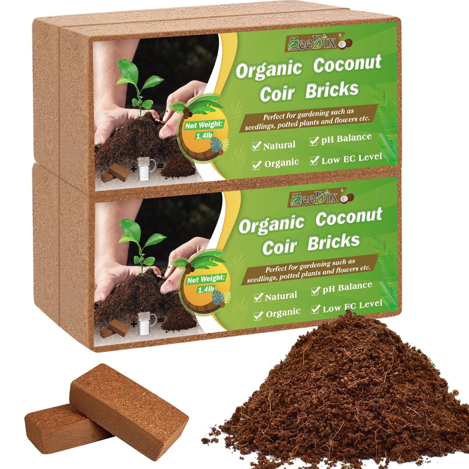 ZeeDix cama para reptil usando fibra de coco segura y confortable