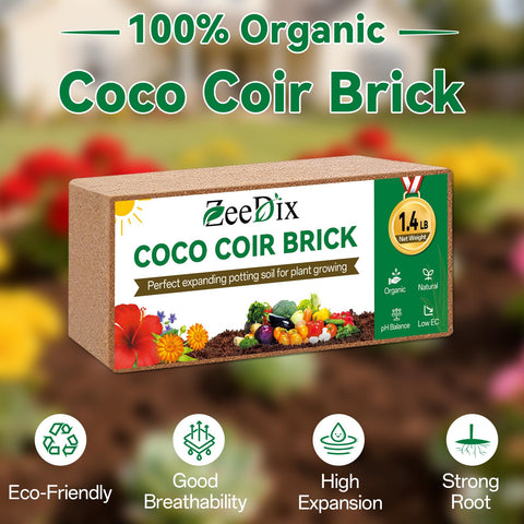 ZeeDix textura de fibra de coco aireada para mejor crecimiento radicular