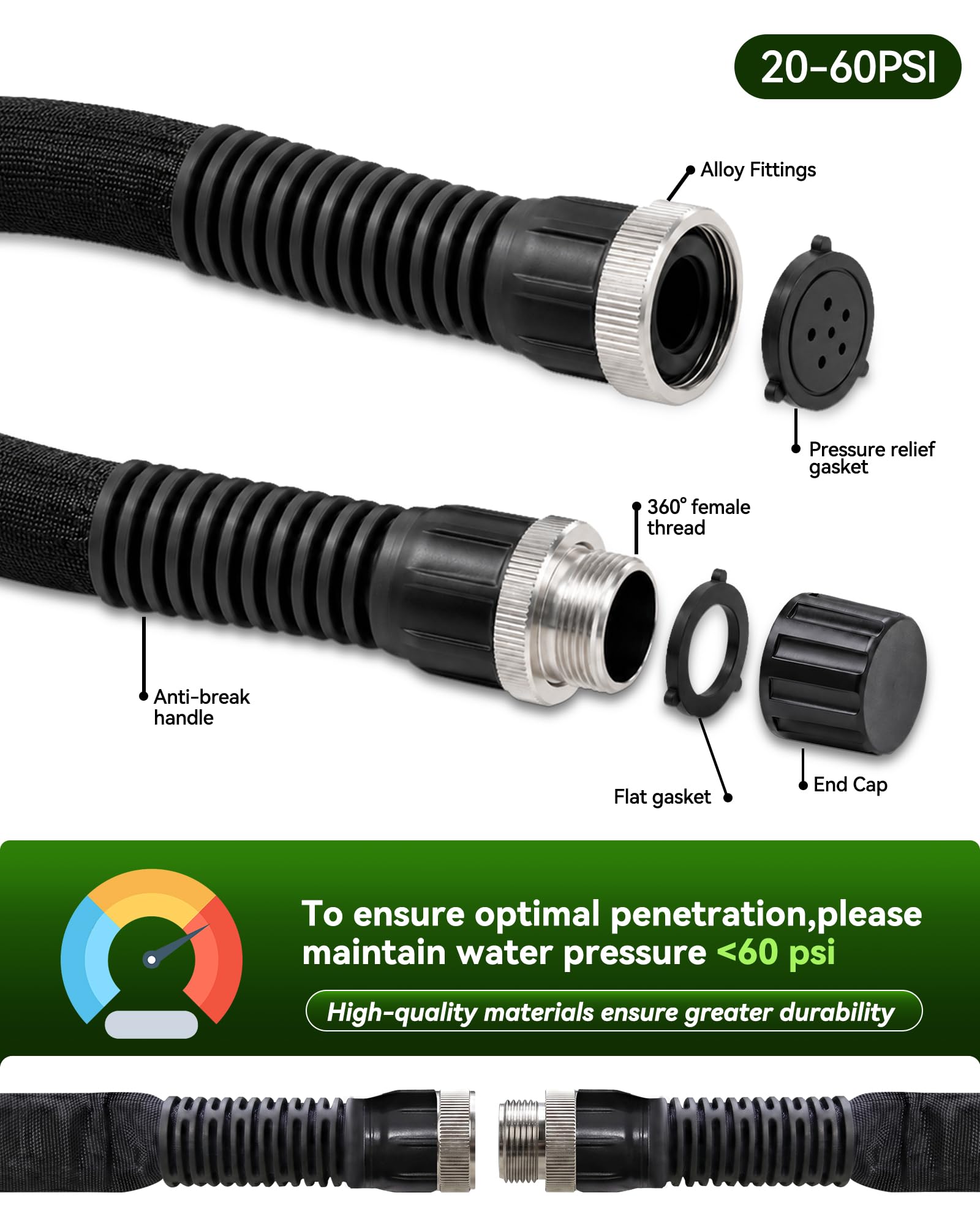ZELTORK conector de aluminio anodizado evita fugas y corrosión